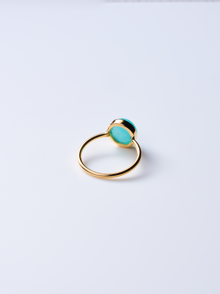 (アマゾナイト/gold)simple dot ring