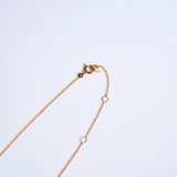 (ローズクオーツ/gold)：oval flower necklace