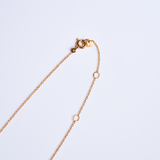 グリーンアメジスト(gold)：oval flower necklace