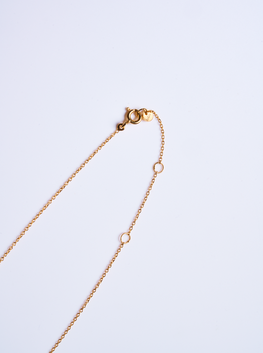 Green amethyst (gold): oval flower necklace