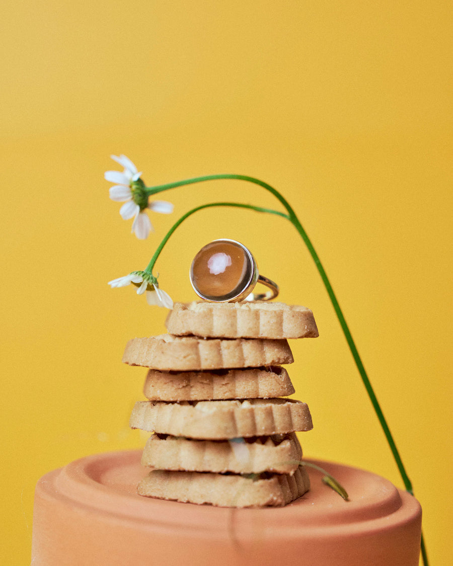 スモーキークオーツ(gold) : moon walk  ring