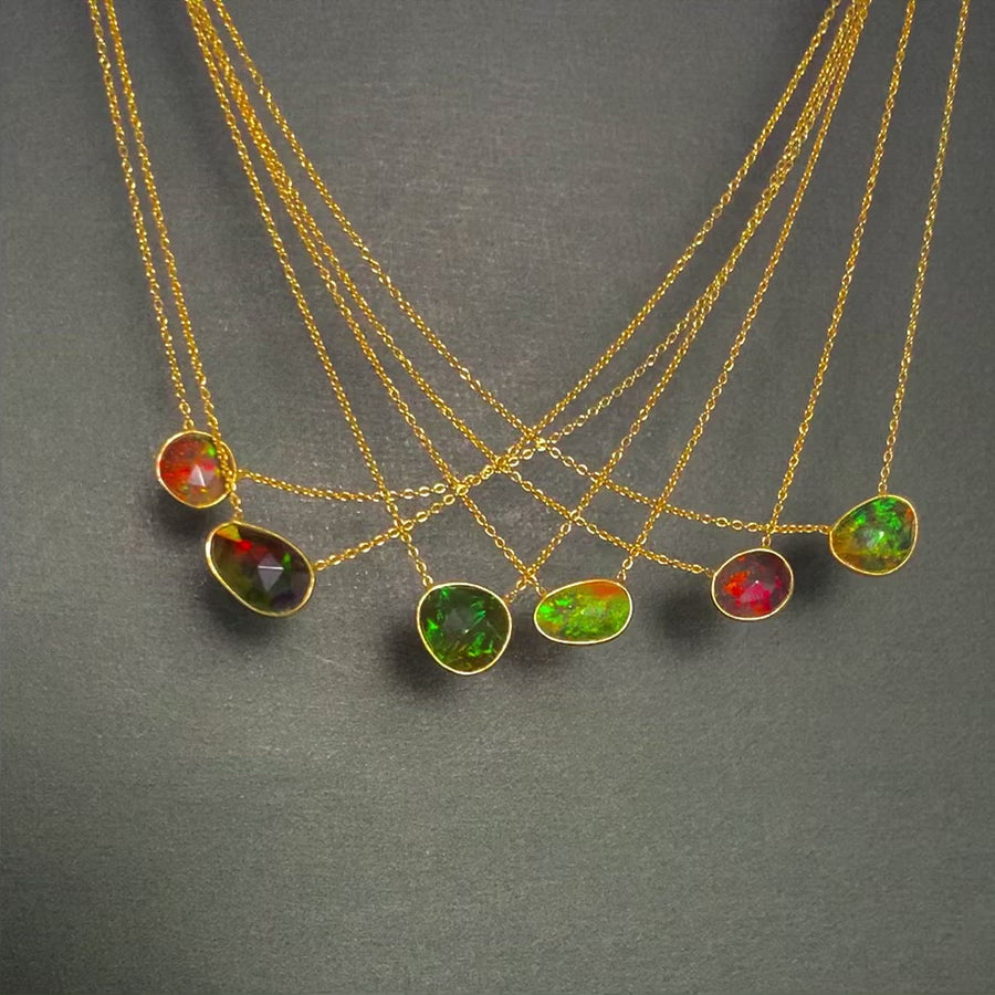 (ブラックオパール/gold) THE islan necklace