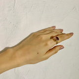 (ラベンダーアメジス/gold)square cabochon ring