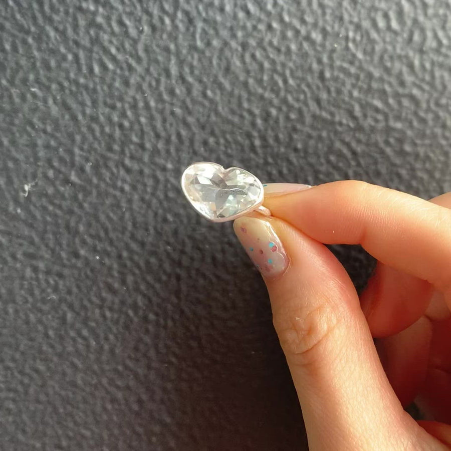 (クリスタル/silver )Ms.heart ring