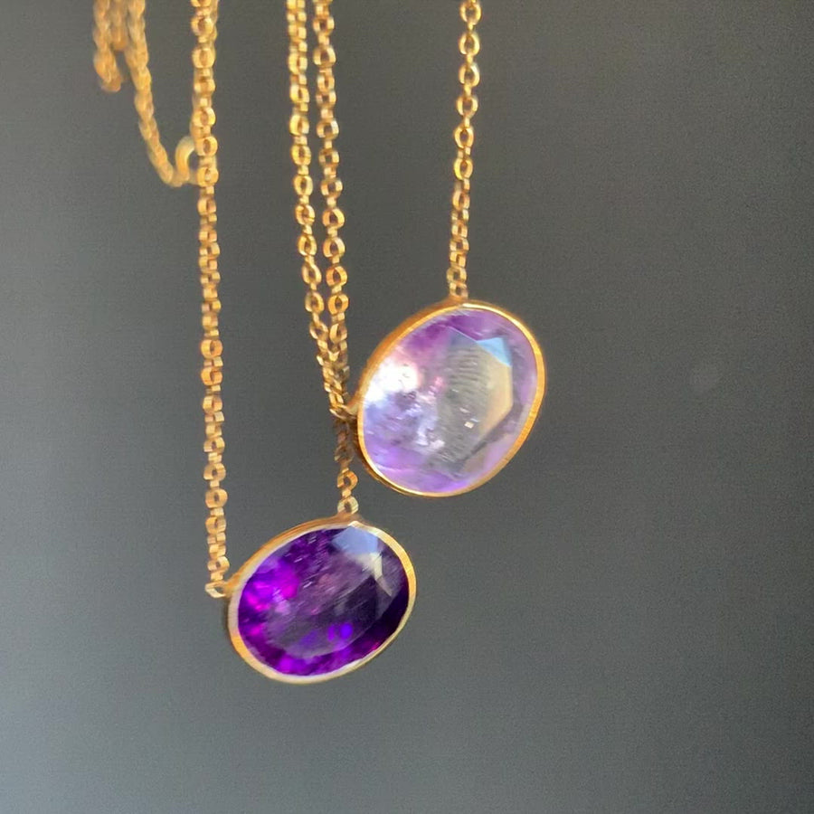 スーパーセブン(gold)：oval flower necklace