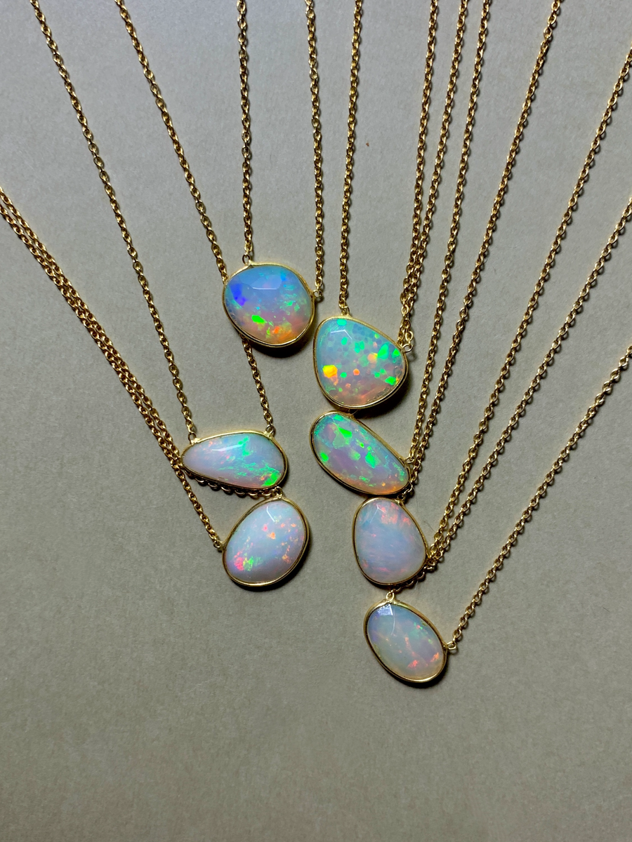 (ホワイトオパール/gold) THE islan necklace