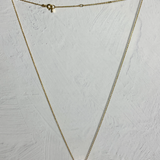 (ローズクオーツ/gold)：oval flower necklace