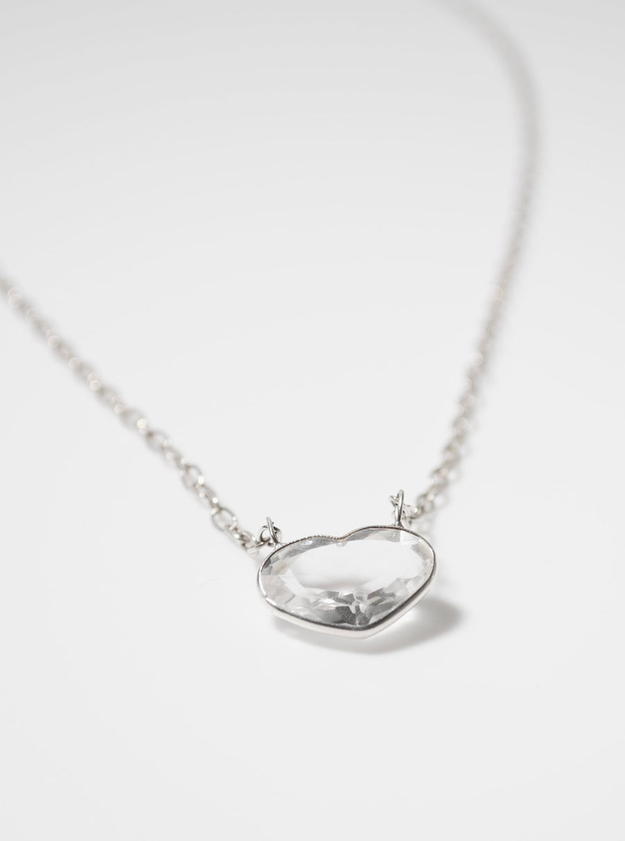 (Crystal/silver): Ms.heart necklace