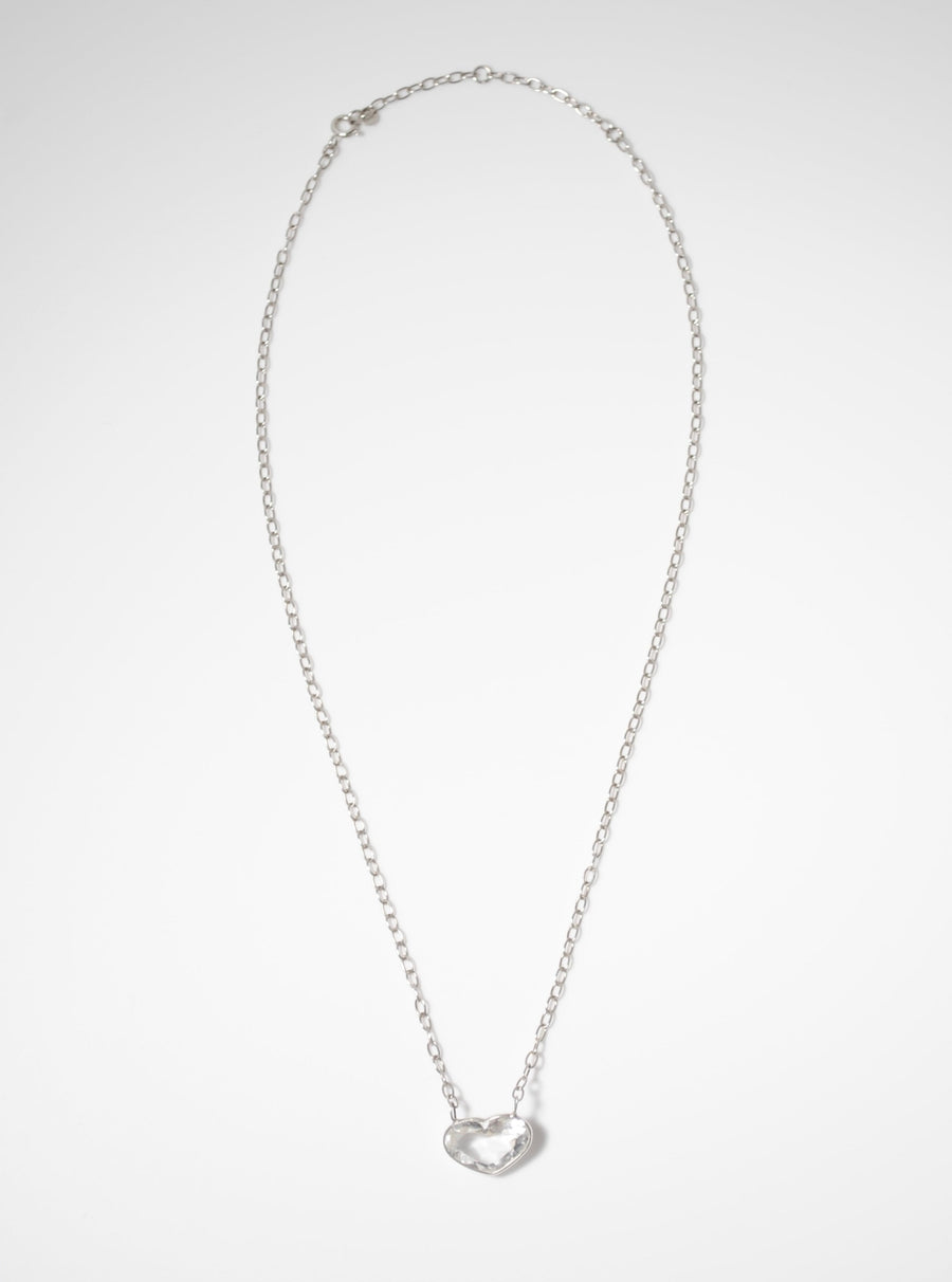 (Crystal/silver): Ms.heart necklace