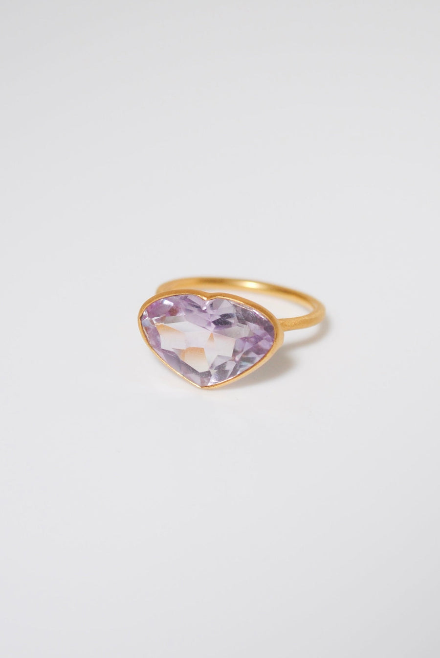 (ピンクアメジスト/gold)Ms.heart ring