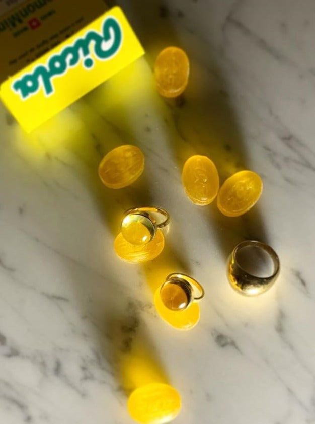 レモンクオーツ(gold) : moon walk  ring